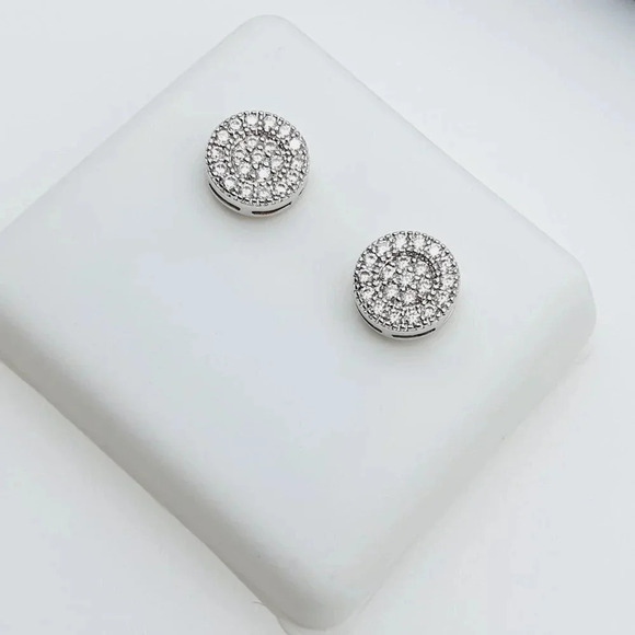 - "925 Sterling Silver Plated CZ Earrings, INUS1BR174 - Picture 3 of 9